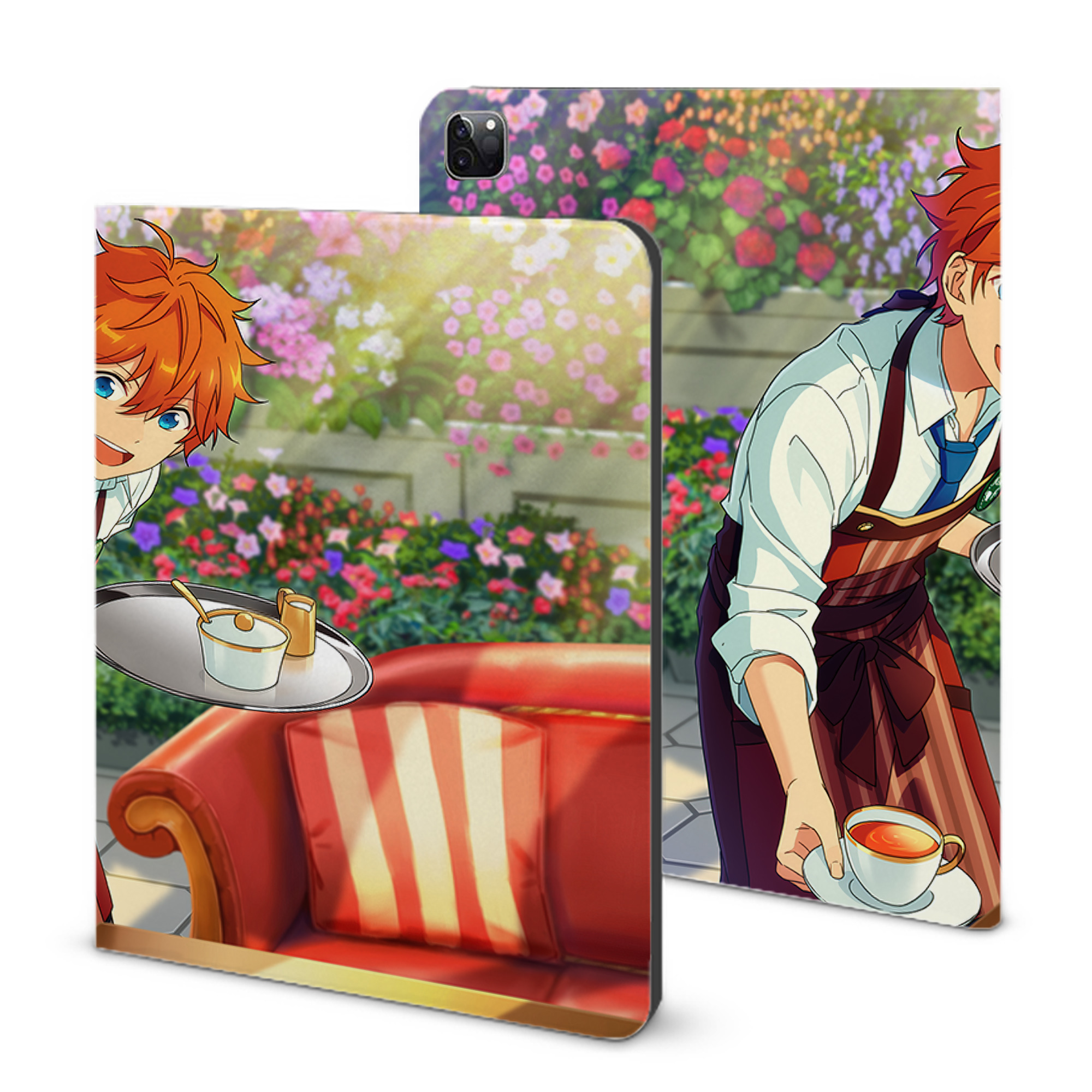 （画像用） あんさんぶるスターズ! Ensemble Stars IPad ケース ブック型 PUレザー TPU 耐衝撃 軽量 薄型 ペン収納なし 全面保護 IPad 各モデル対応